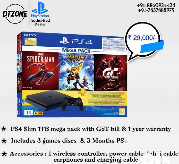 PS4 new sealed 1tb mega pack with bill & warranty