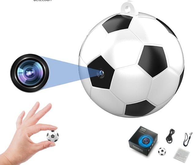 Portable mini football shaped camera micro video audio