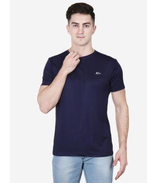 Xohy - blue polyester regular fit men&#39;s t-shirt (pack of 1)